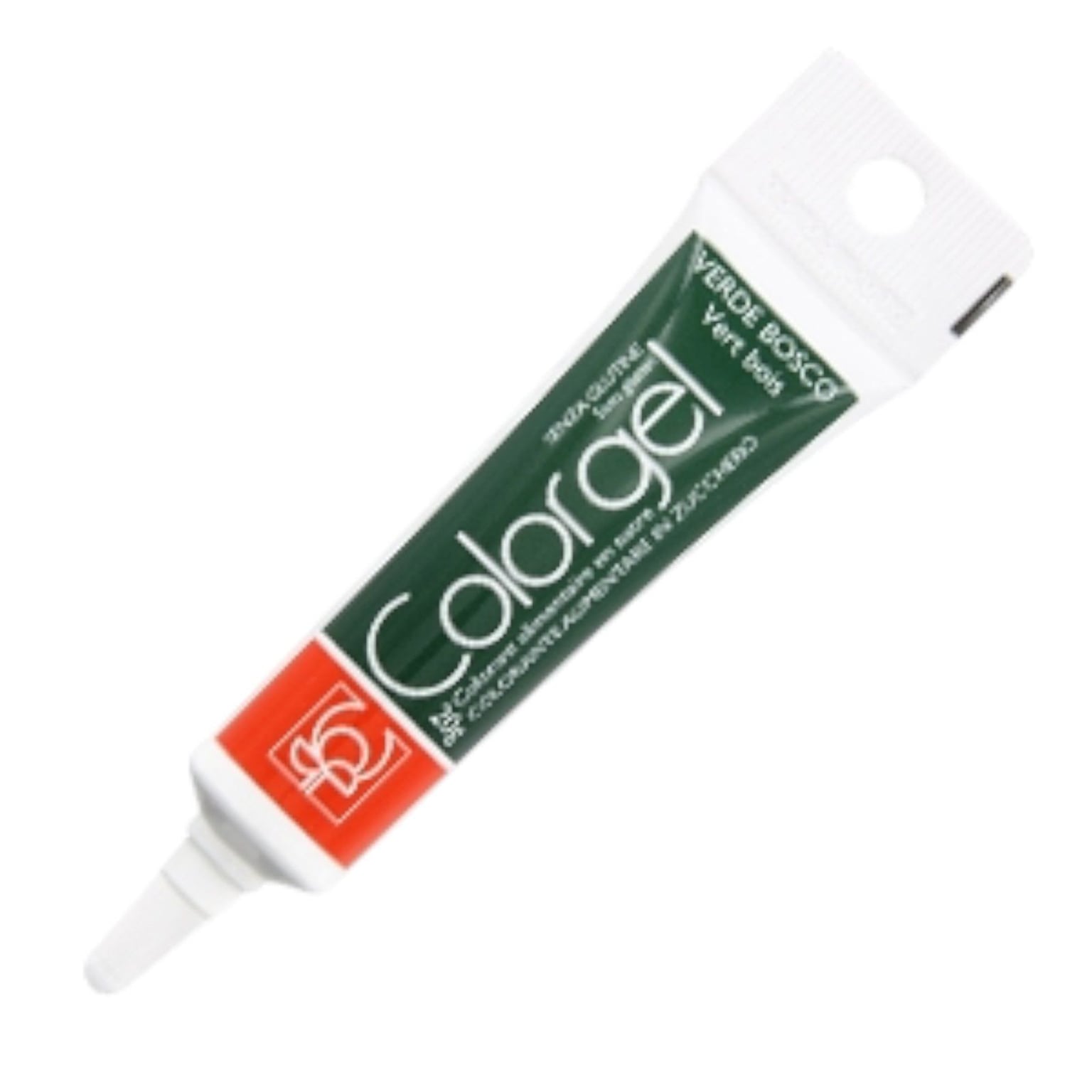 Барвник харчовий гелевий водорозчинний Modecor Color Gel VERDE BOSCO 20 г темно-зелений 3383