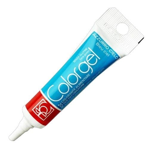 Барвник харчовий гелевий водорозчинний Modecor Color Gel AZZURRO CIELO 20 г блакитний 3388